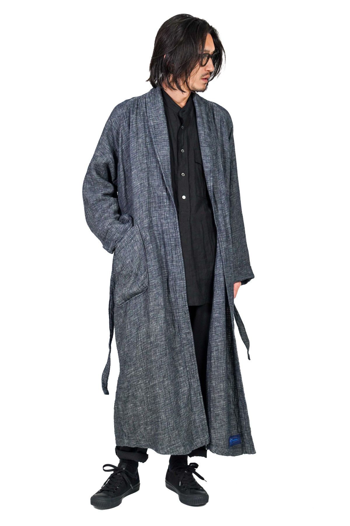 Sashiko Linen Premium Gown Coat