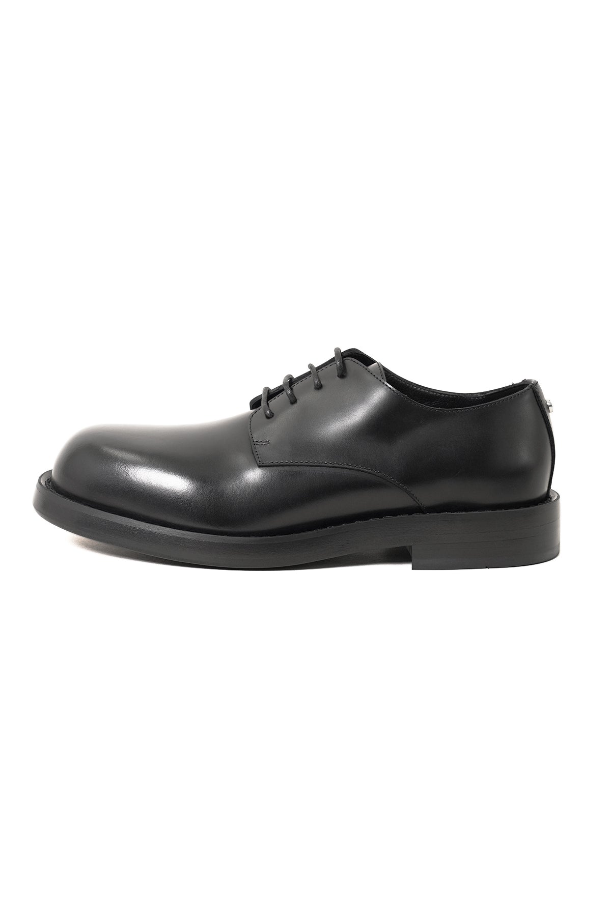 AGATON ROUNDED DERBY SEMI GLOSS LEATHER SHOES
