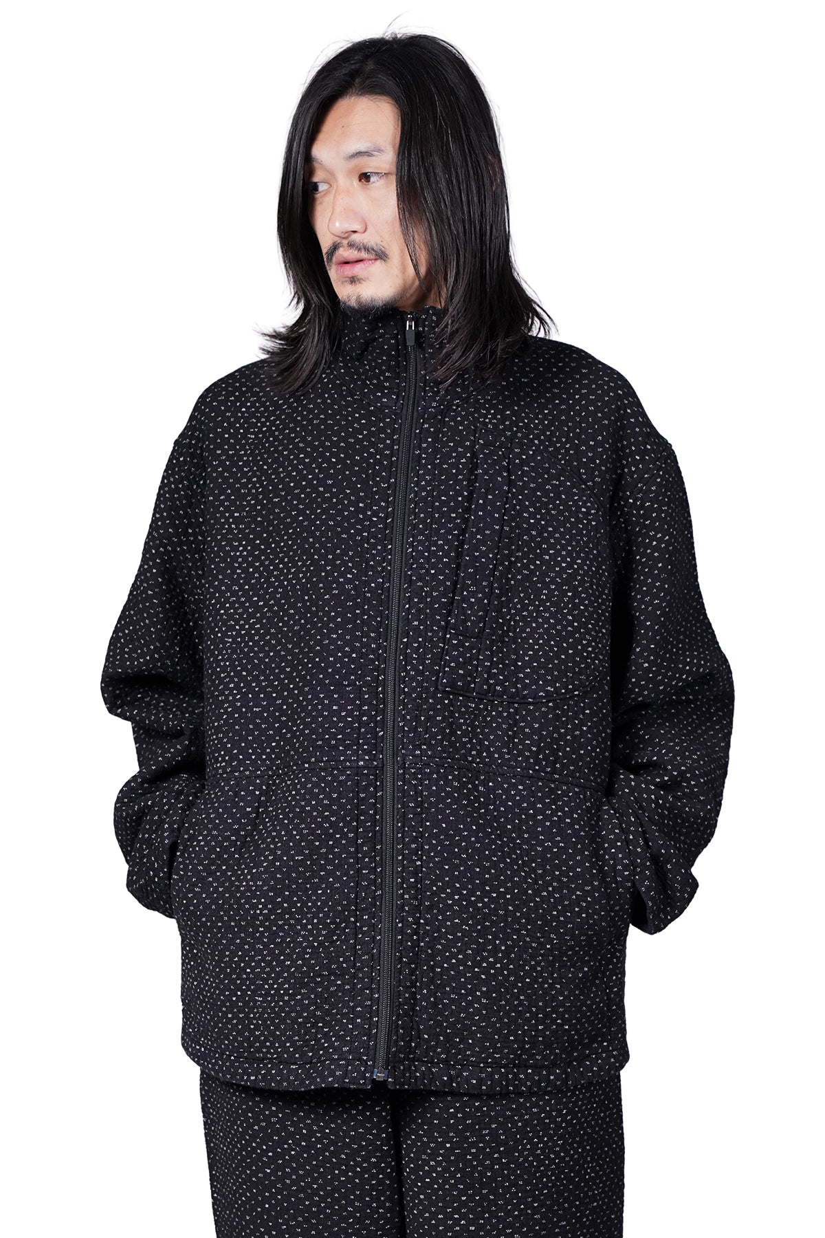 NEW SASHIKO ZIP UP JACKET