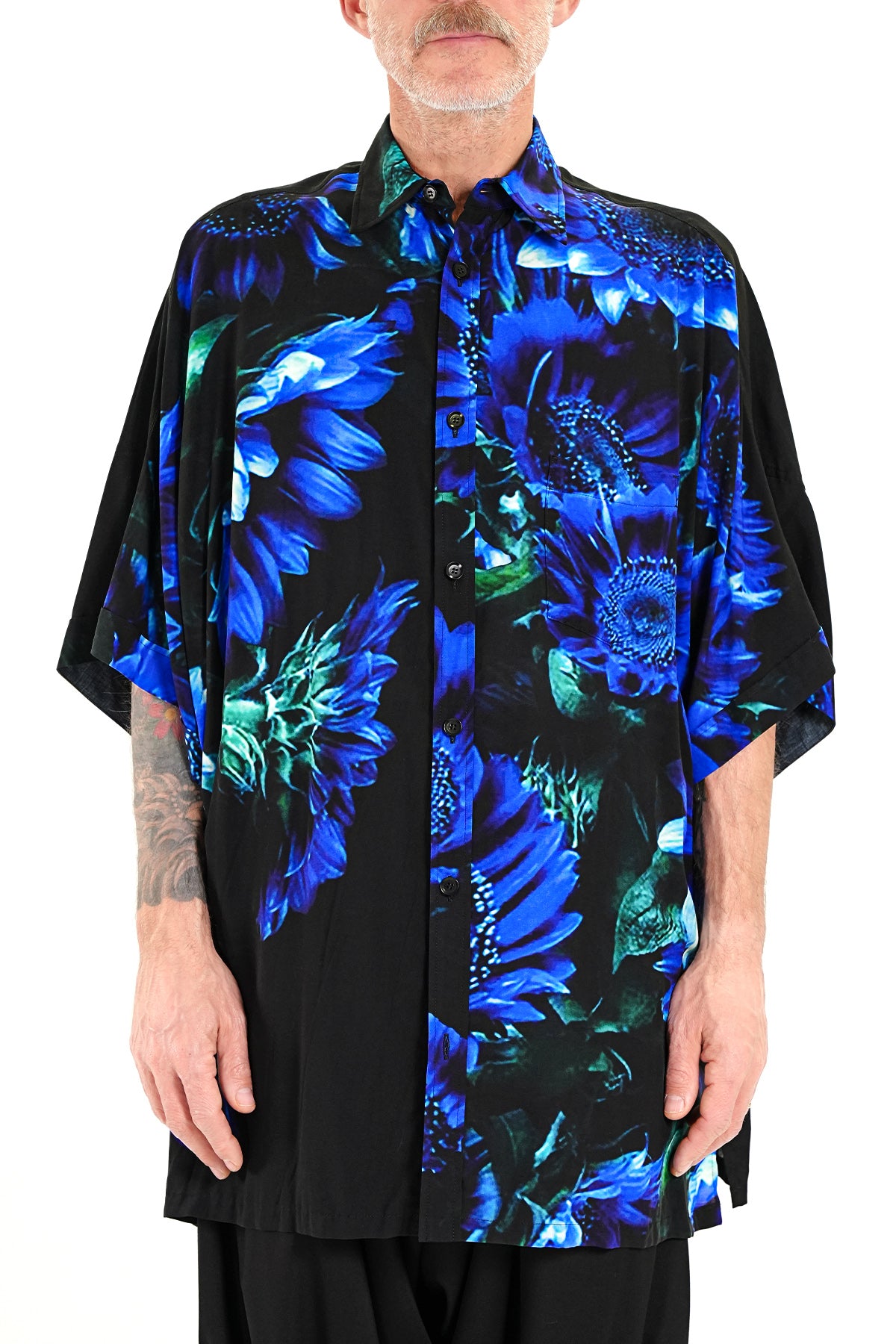 FRONT DOLMAN BIG SHIRT SHORT SLEEVES