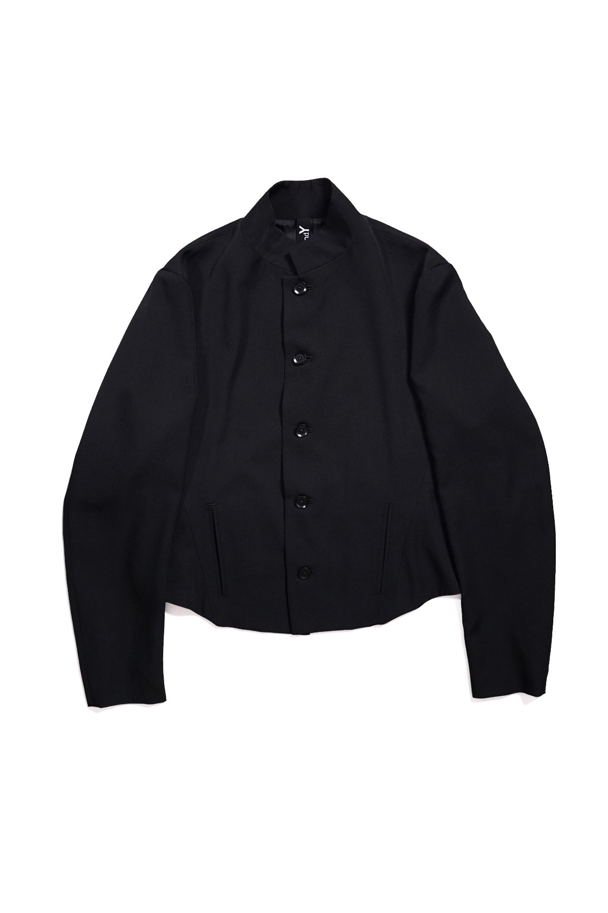WOOL GABARDINE FRONT-DROP SHORT JACKET
