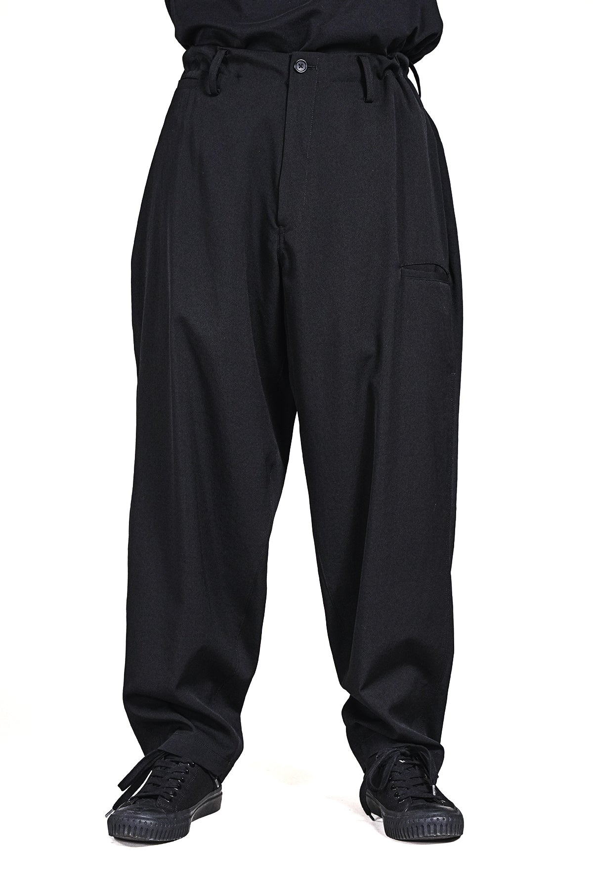 WOOL GABARDINE SIDE 3ST TUCK PANTS【30％OFF】