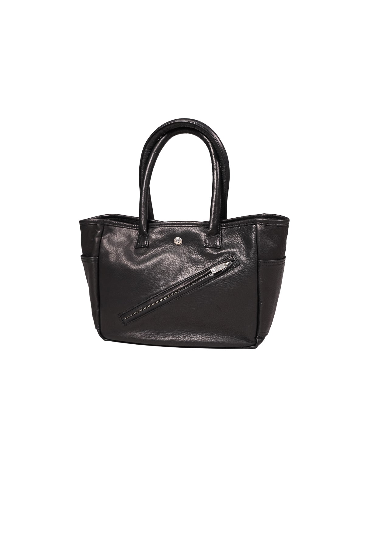 PC RIDERS LEATHER TOTE BAG S W / LOVE & PEACE SILVER