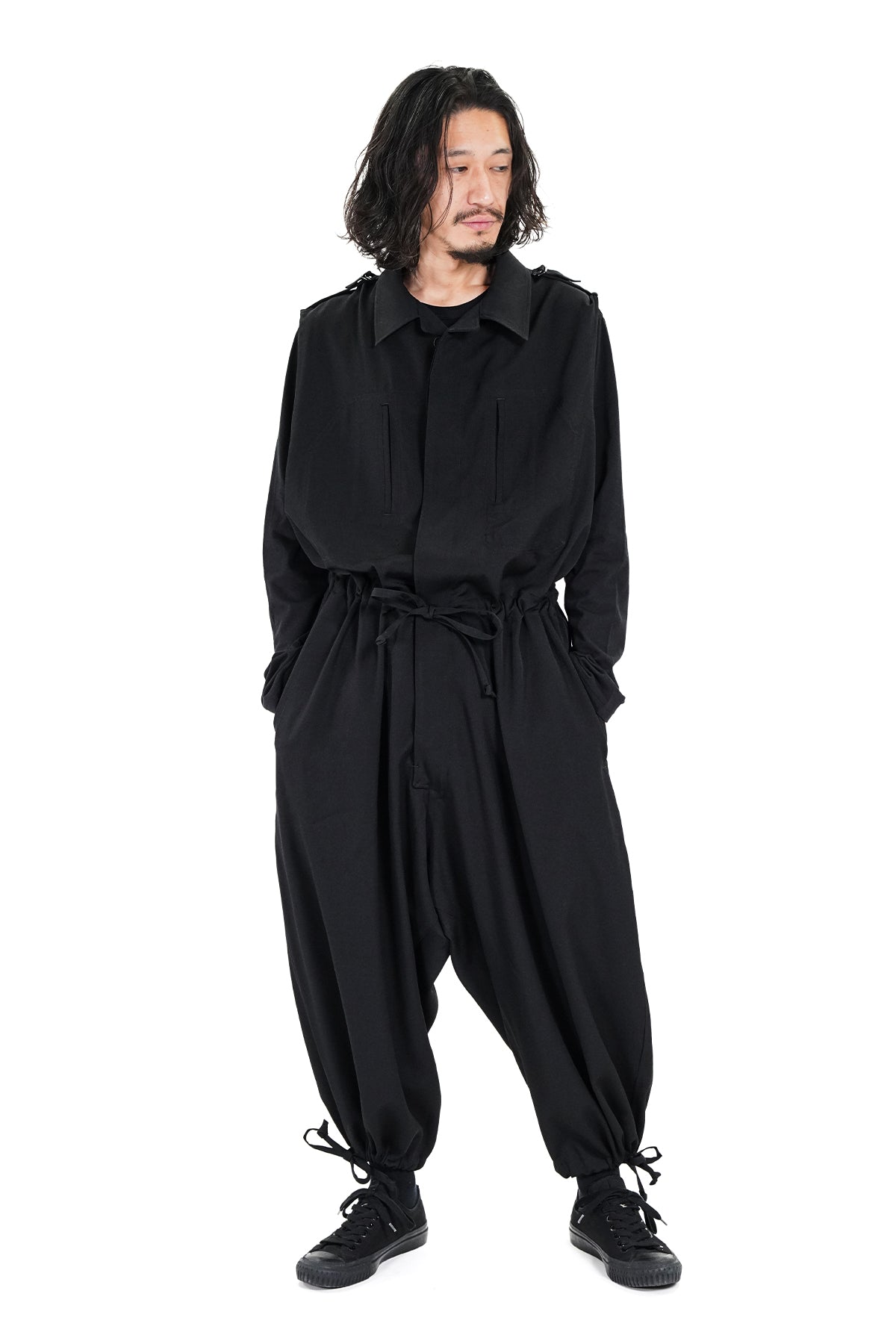 Coveralls with epaulettes