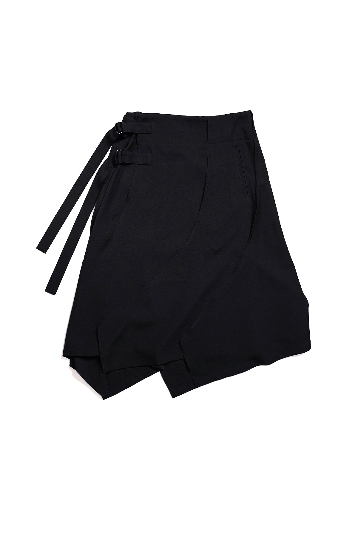 WOOL GABARDINE WRAP SKIRT