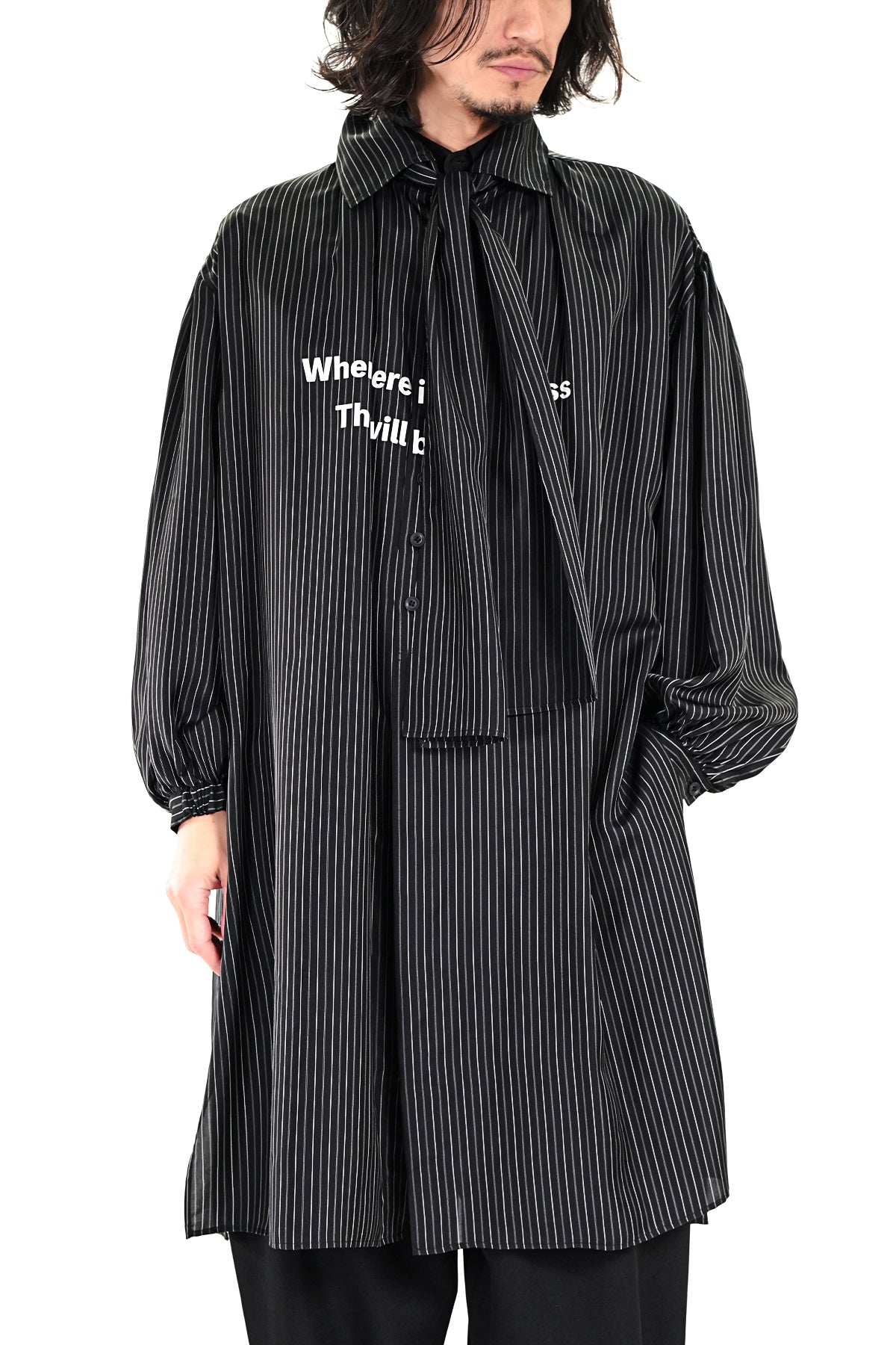 CU ST MESSAGE SCARF BLOUSE