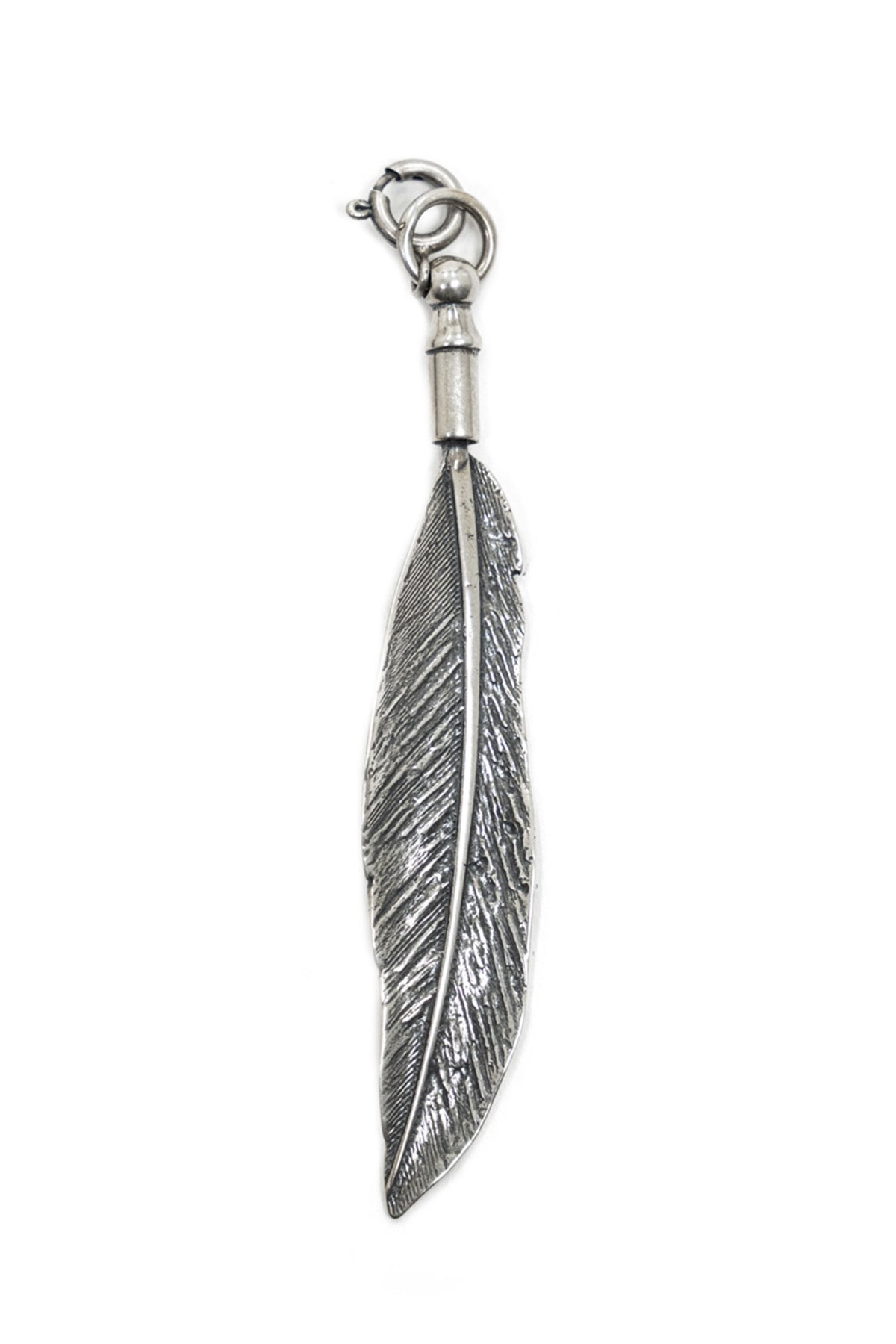 ROBA LARGE SILVER FEATHER CHARM