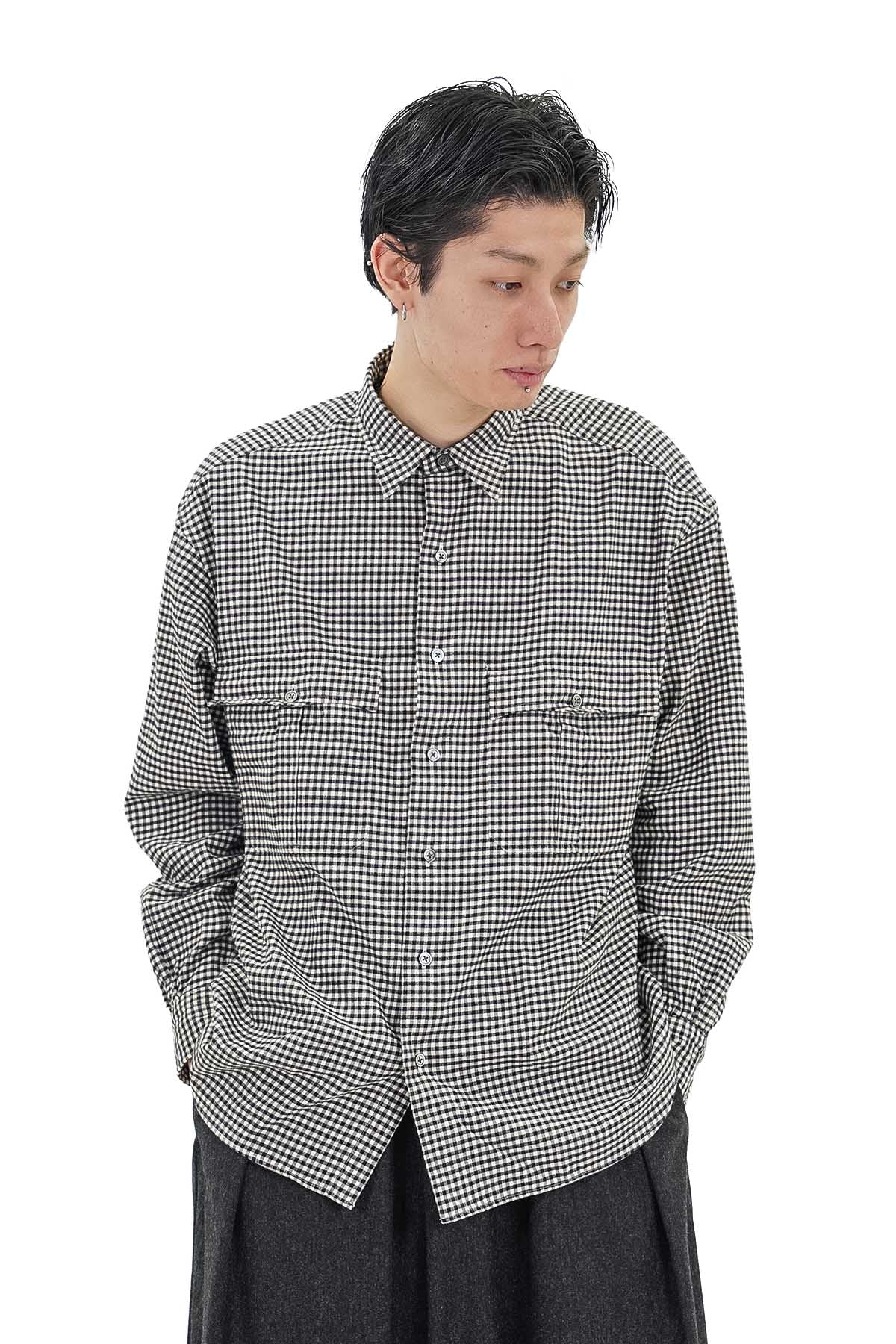 ROLL UP FLANNEL GINGHAM CHECK SHIRT