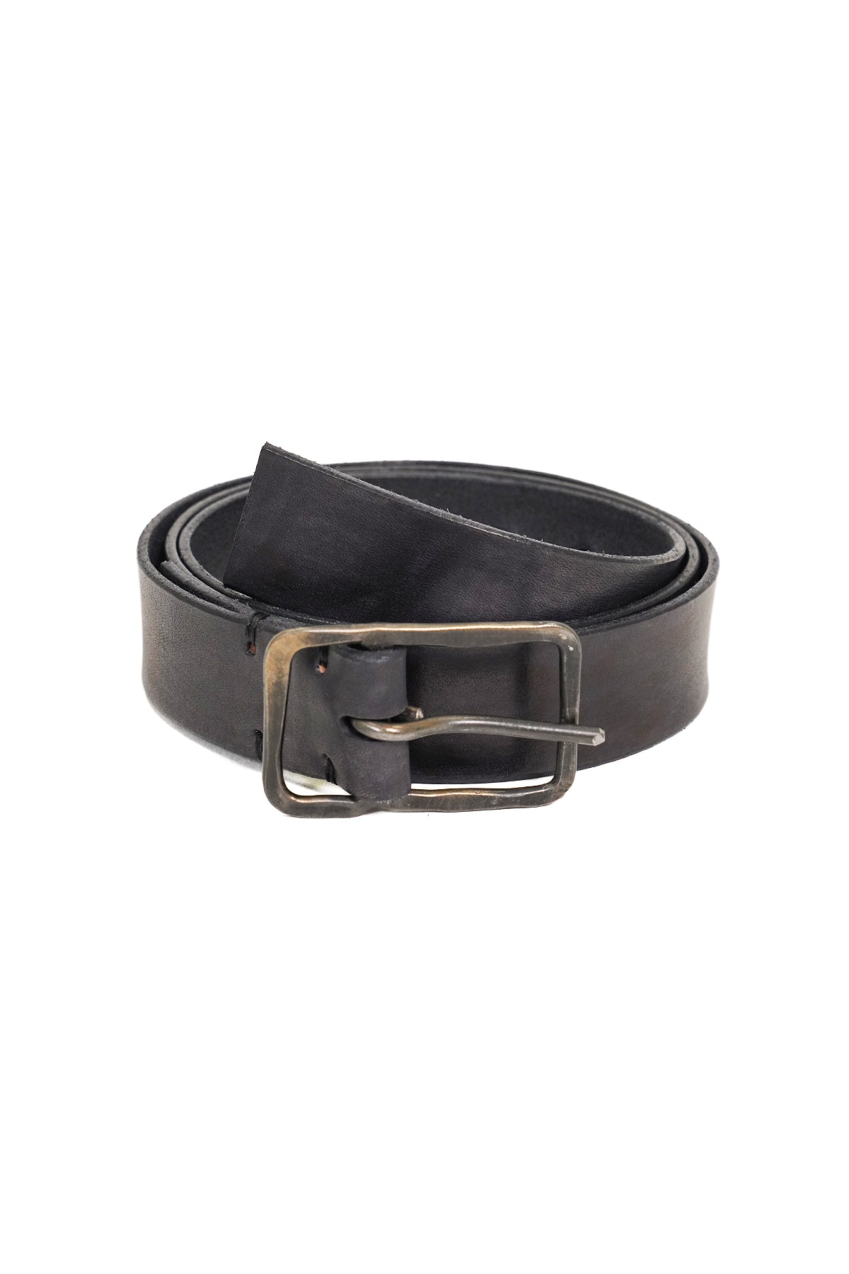 RECTANGULAR BUCKLE LEATHER BELT