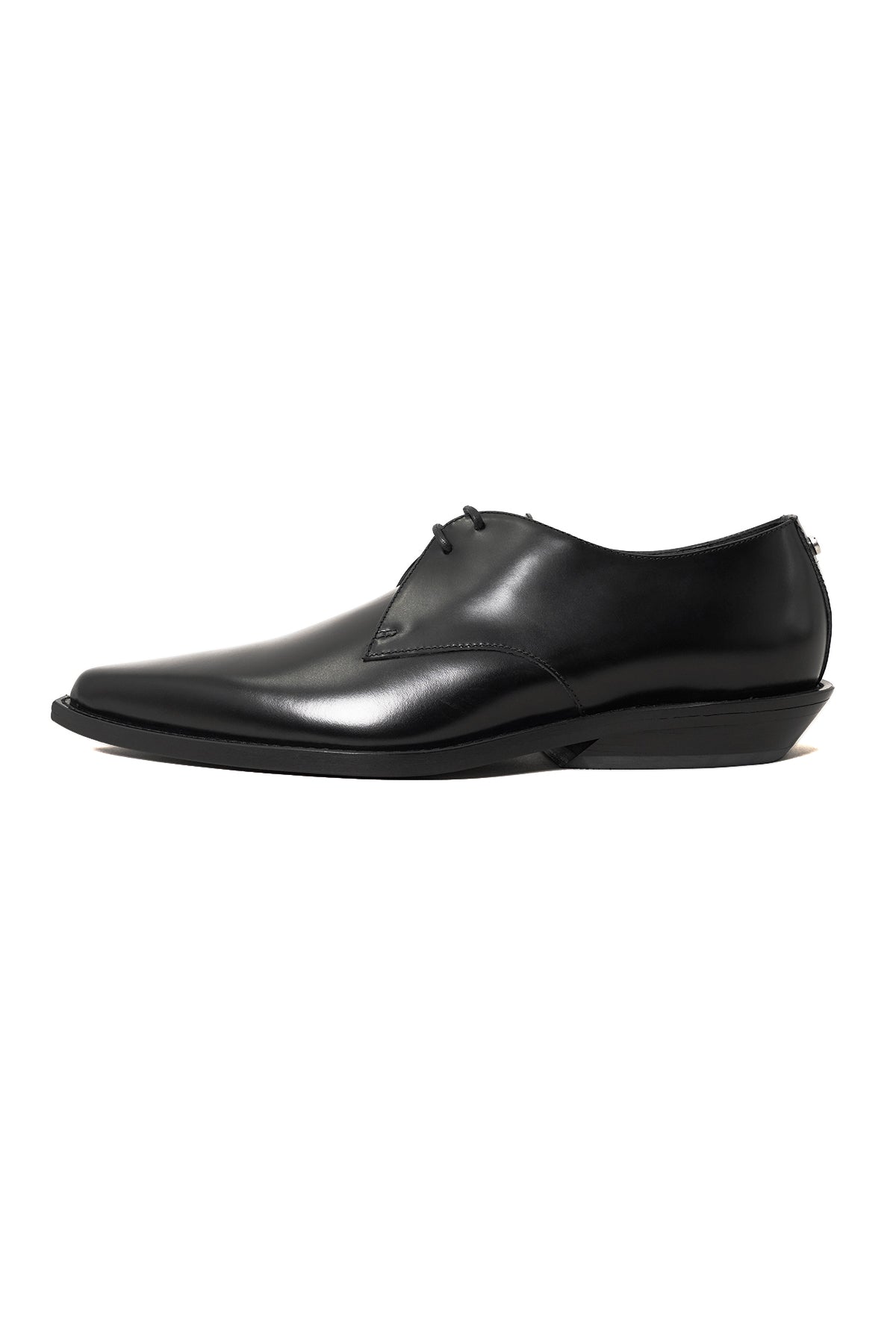 FALKO POINTY DERBY SEMI-GLOSS LEATHER SHOES