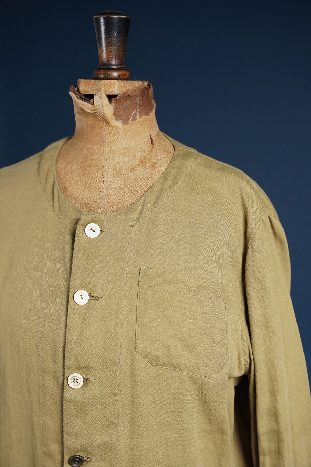 NO COLLAR SHIRT JACKET