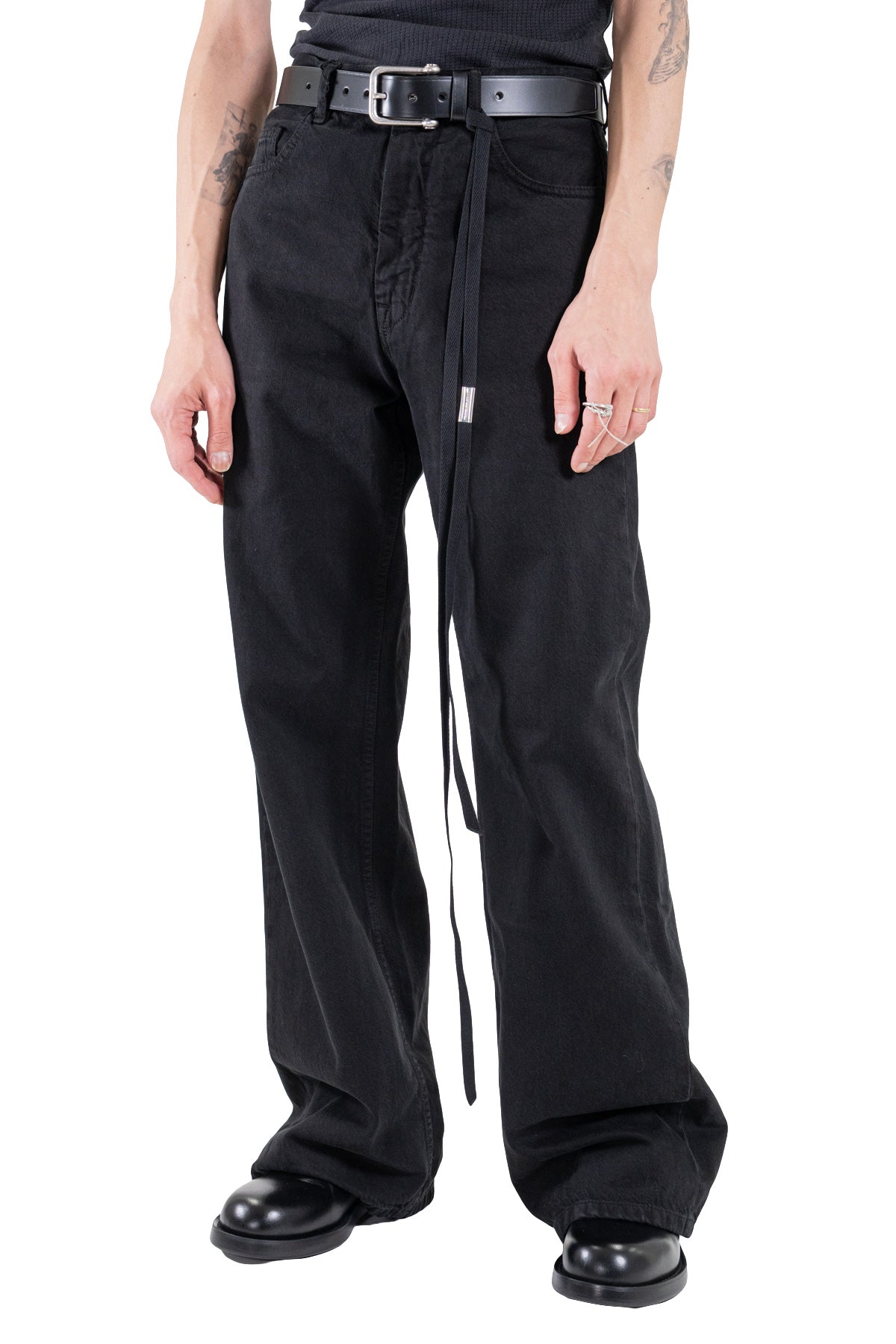 MODEST 5-POCKETS RELAXED BOOTCUT TROUSERS