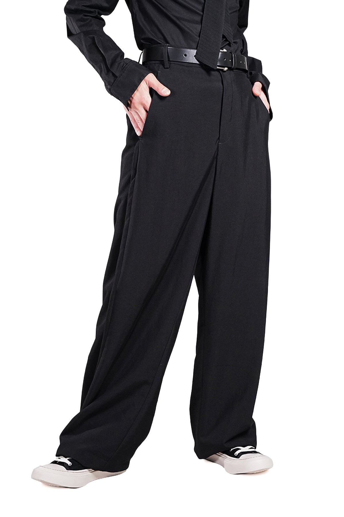 ALFRIED WIDE LEG TROUSERS WITH DOUBLE POCKET