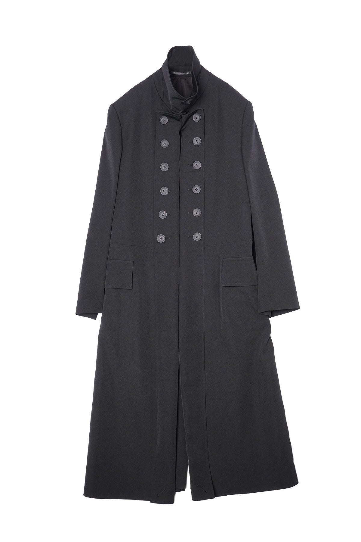 WOOL GABARDINE NAPOLEON LONG JACKET