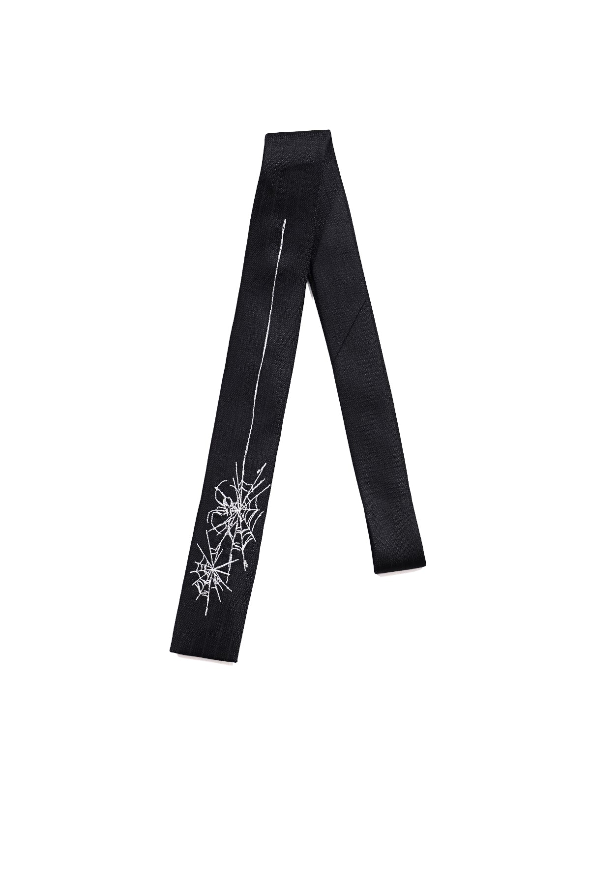 SPIDER-EMBROIDERED SQUARE-END TIE