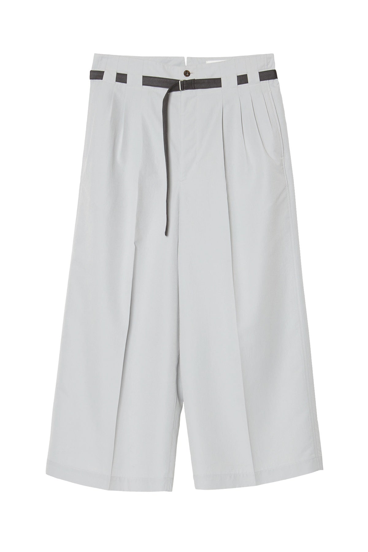 BELTED CROPPED WIDE TROUSERS