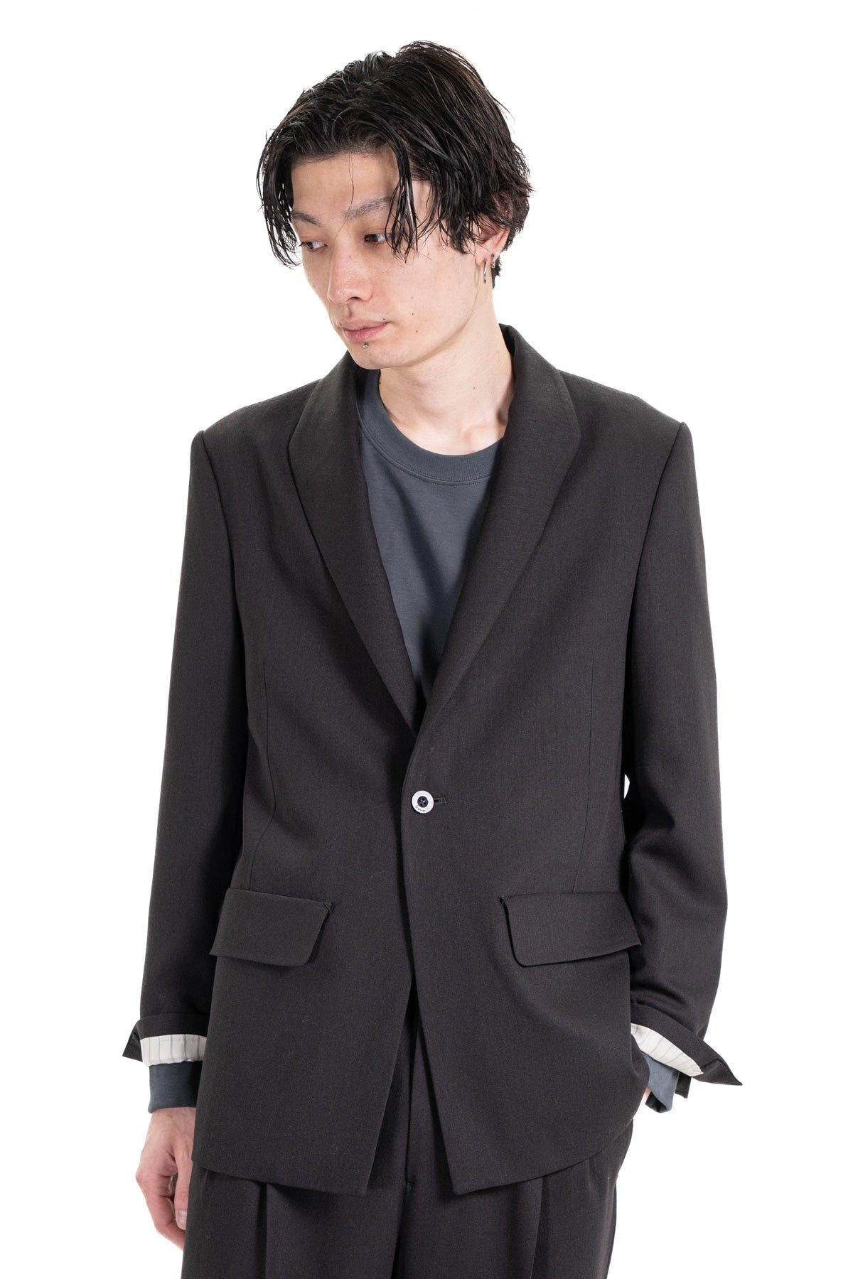 MODIFIED SHAWL COLLAR JACKET