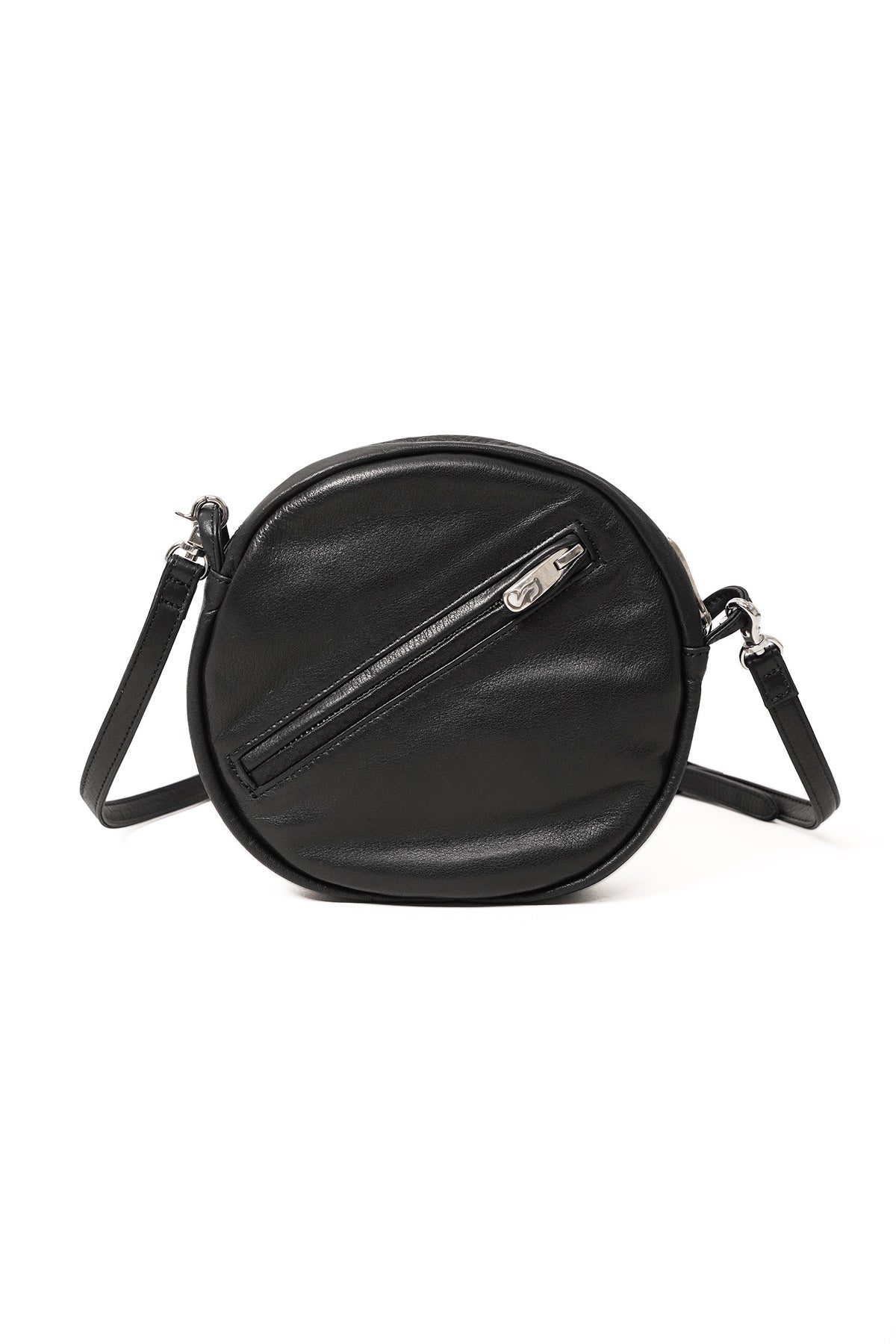 PC RIDERS LEATHER PEACE POUCH W / SILVER ZIPPER