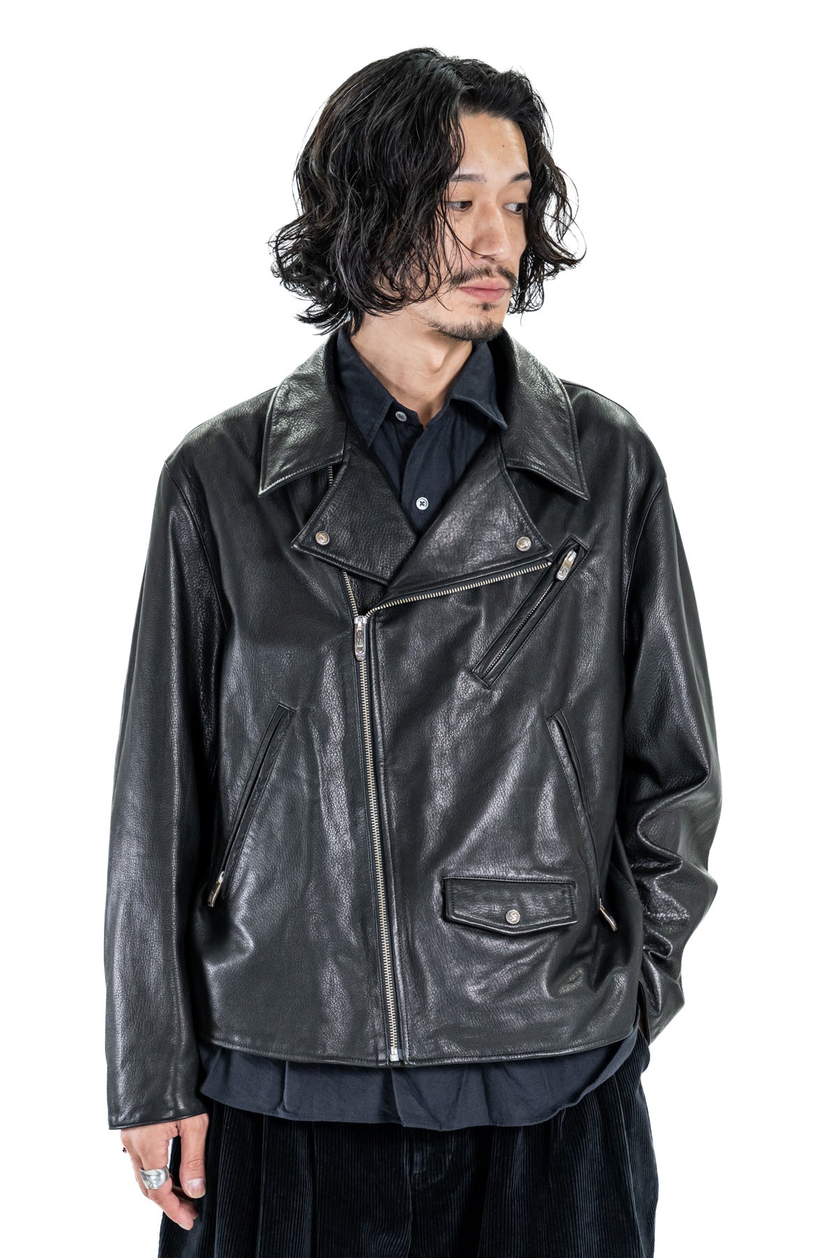 PC RIDERS JACKET W / LOVE & PEACE SILVER