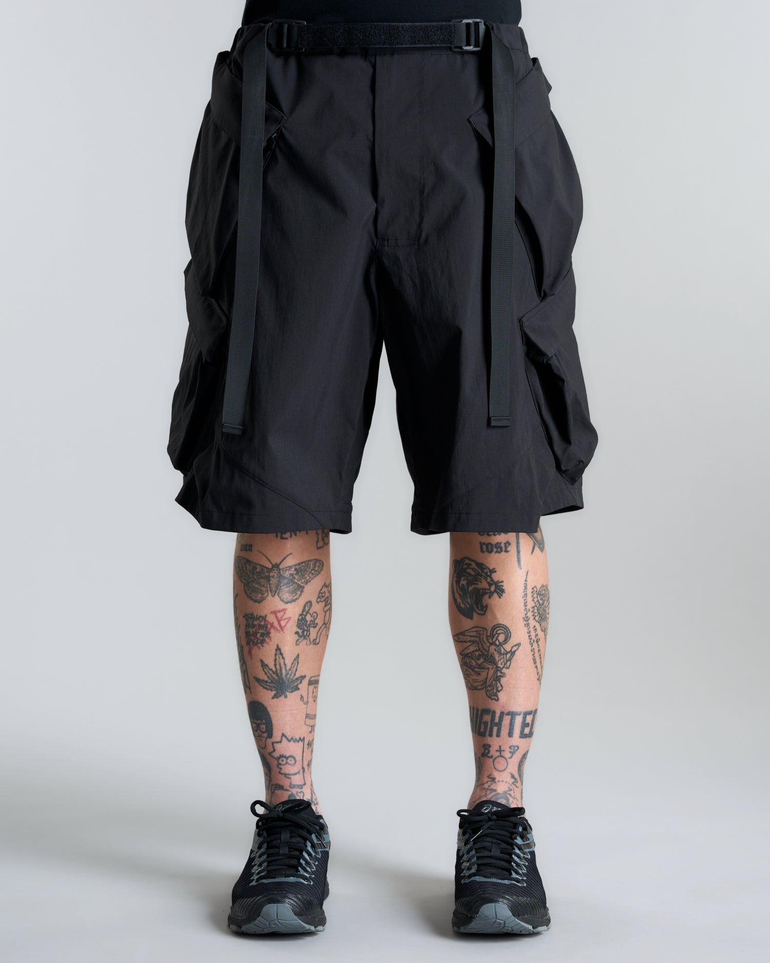 Nylon Stretch Double Cargo Short Pant