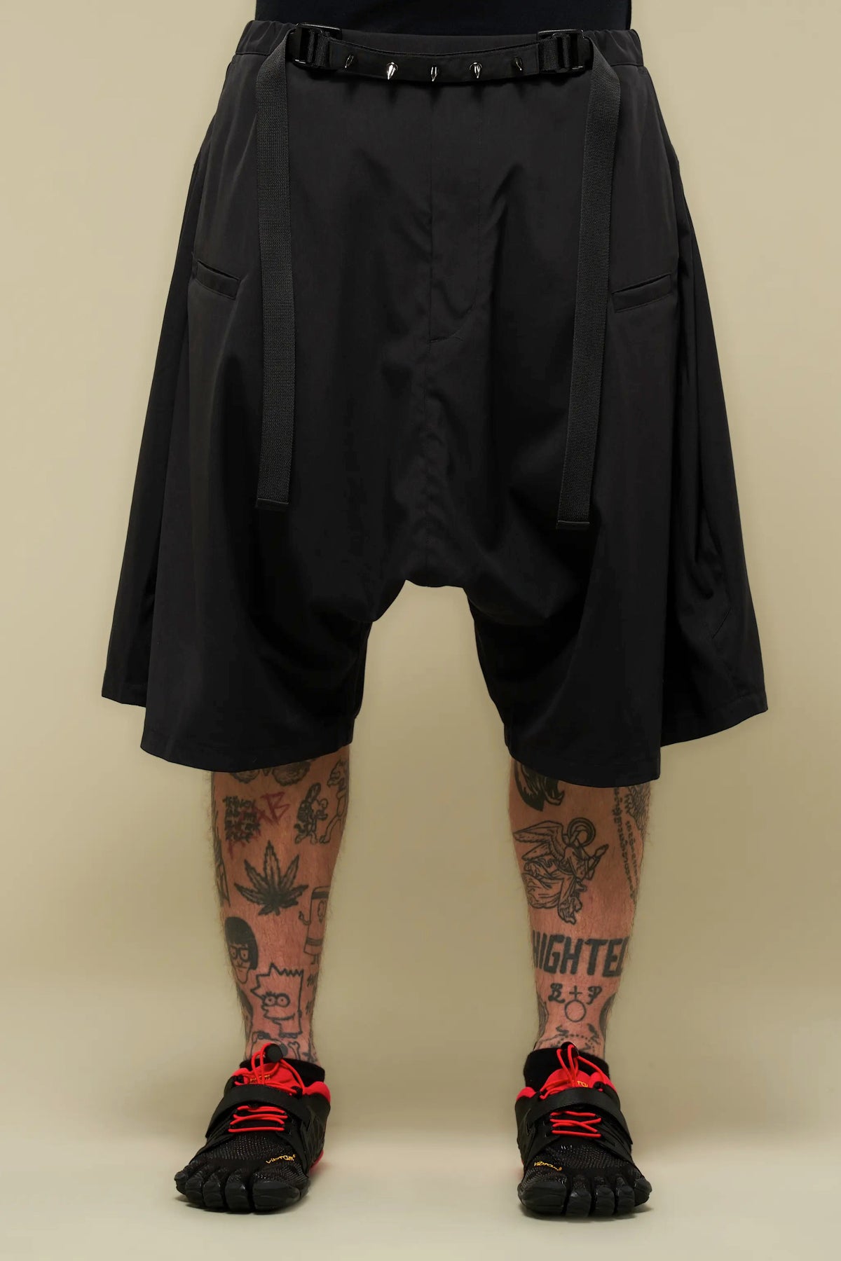 Nylon Stretch Web Belt Short Pant