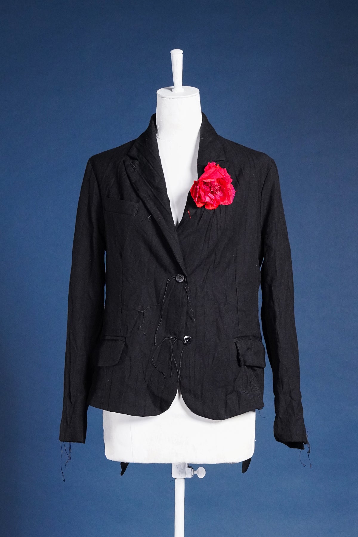 WOMEN BLAZER *O FRESCO LANA LEGGERA *RED FLOWER