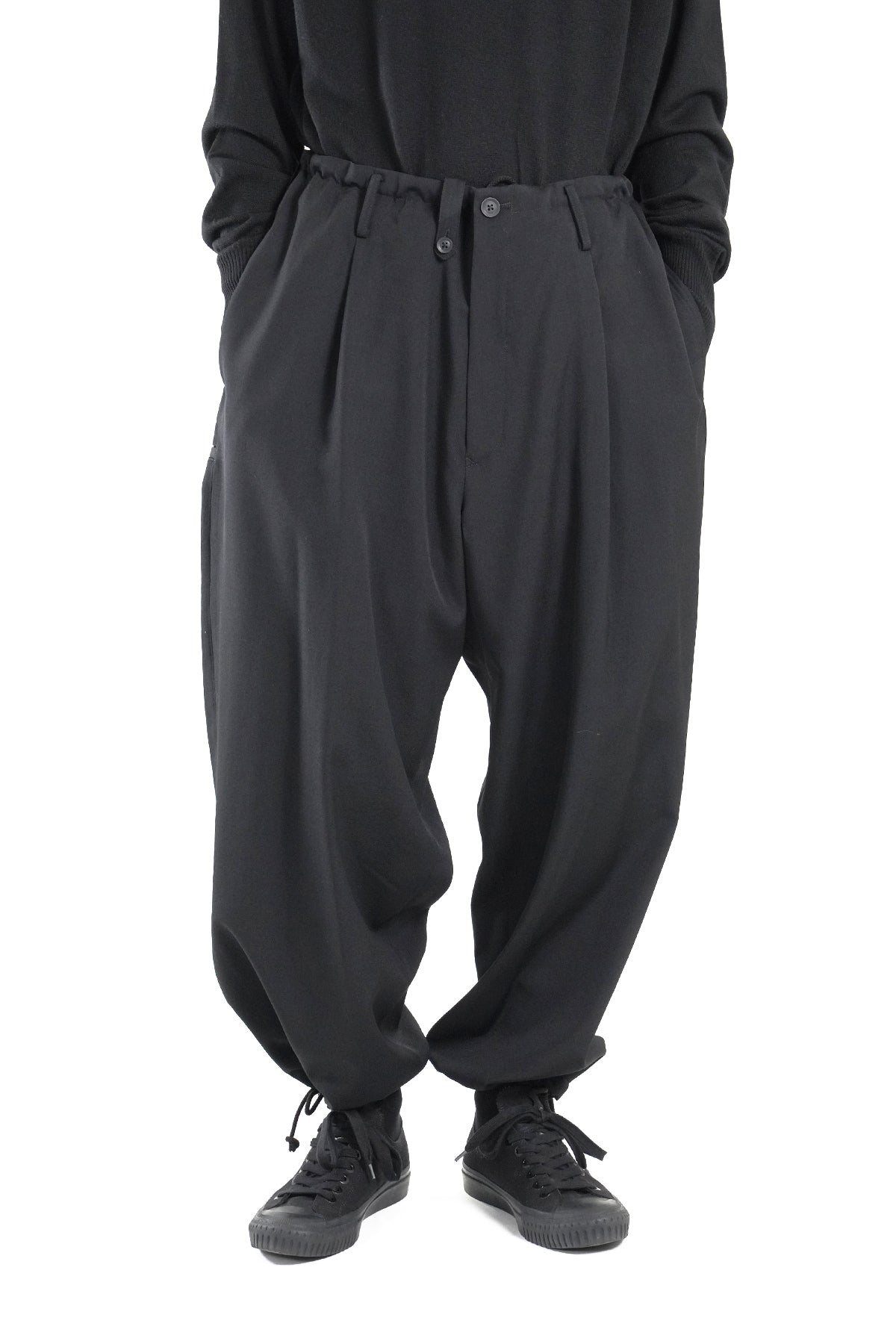 WOOL GABARDINE WALLET PANTS