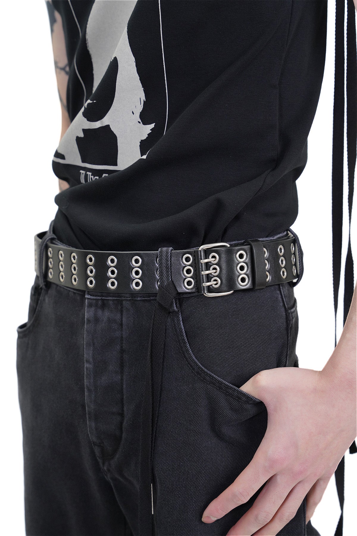 EZRA 4CM BELT WITH METAL EYELETS