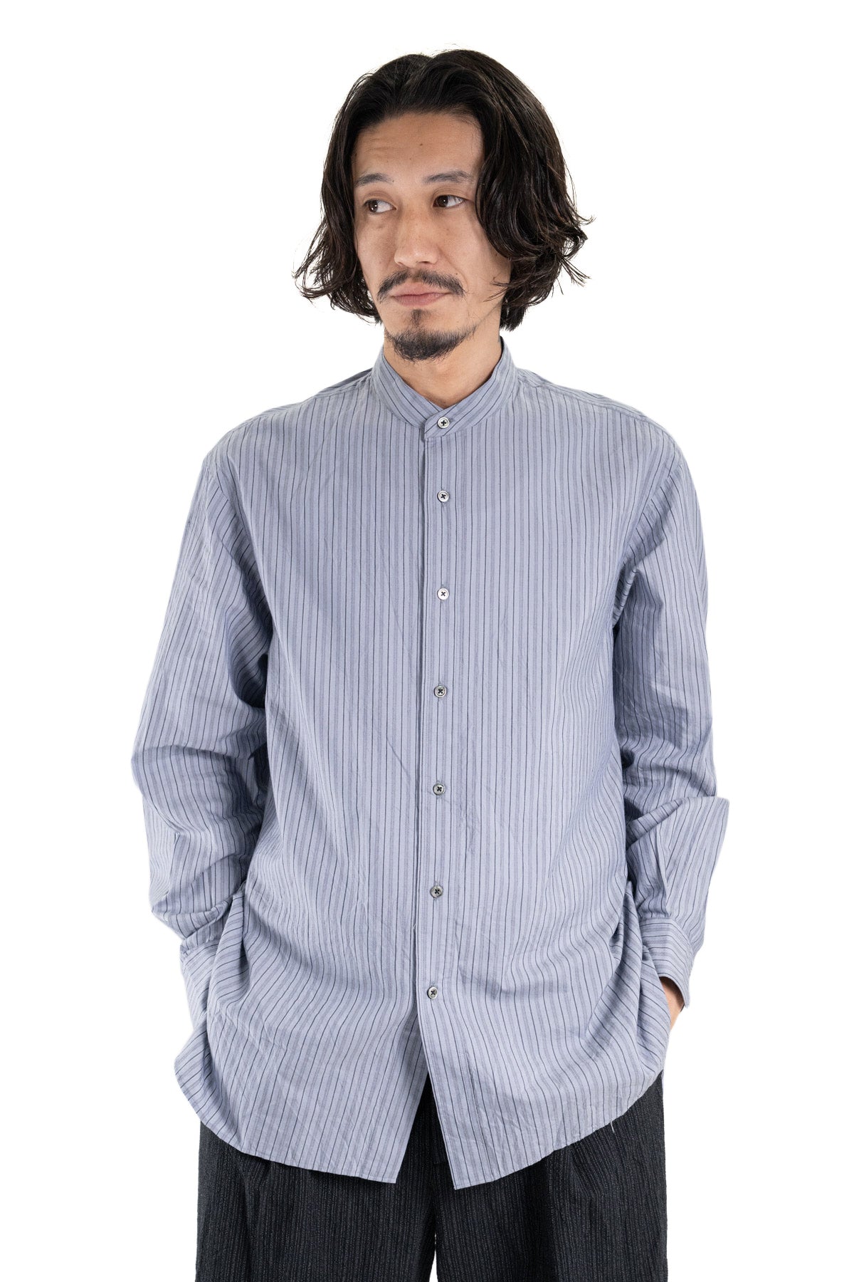 BAND COLLAR SHIRT