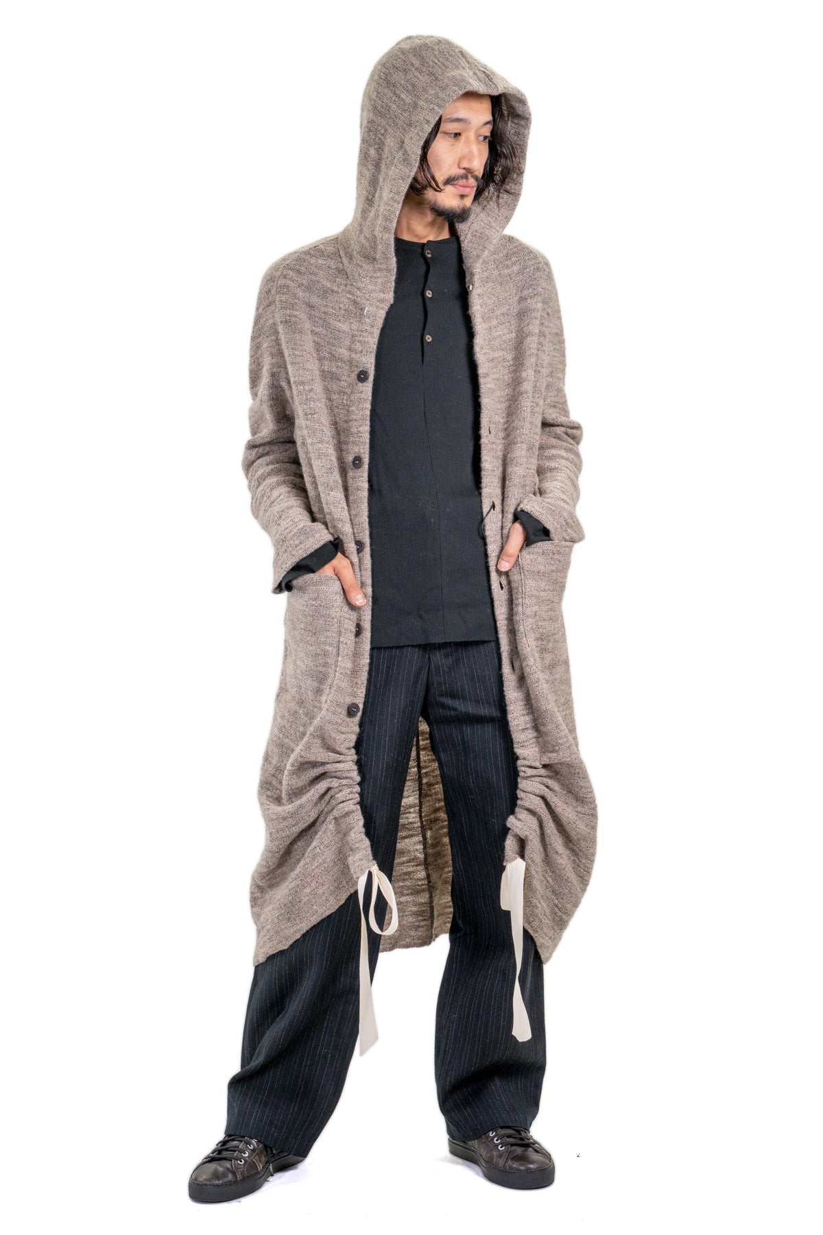 MID FIT RAGLAN HOOD COAT WITH SILVER 925 HOOK