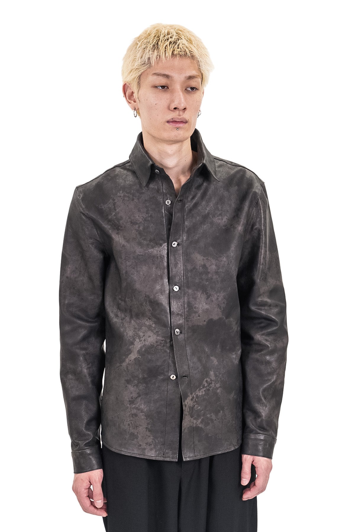 HAND DYED LEATHER SHIRT