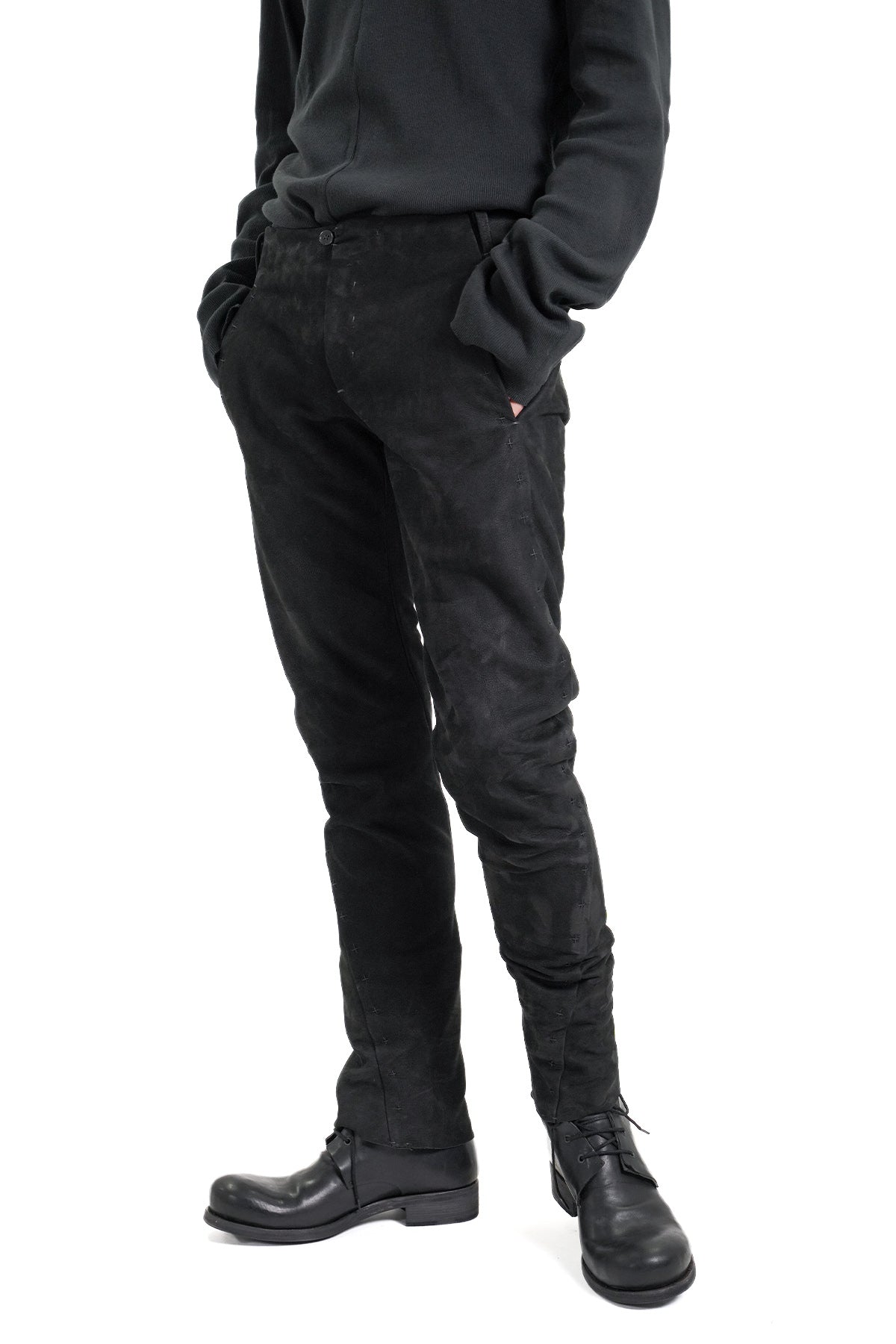 3 pocket hand stitched tight pants