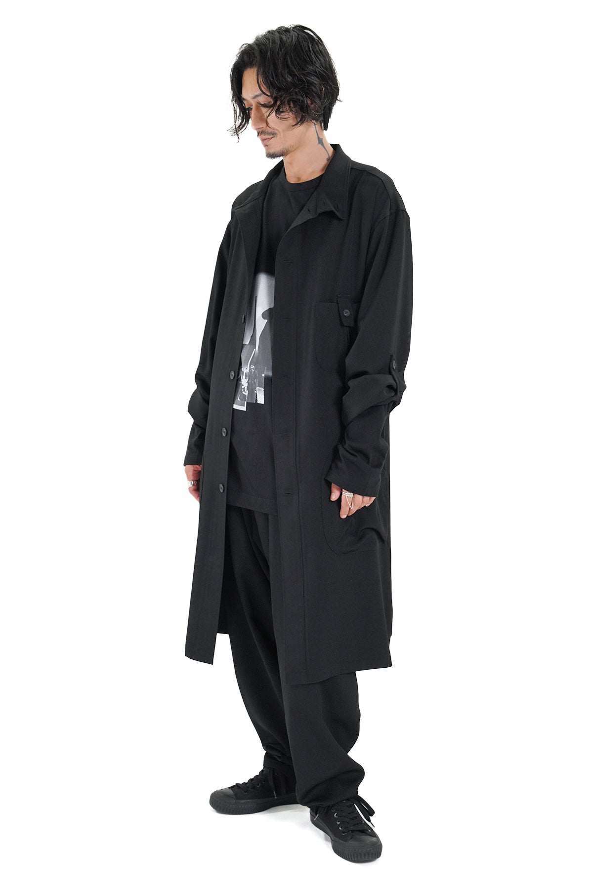 WOOL GABARDINE SHIRT COAT – HUES ONLINE