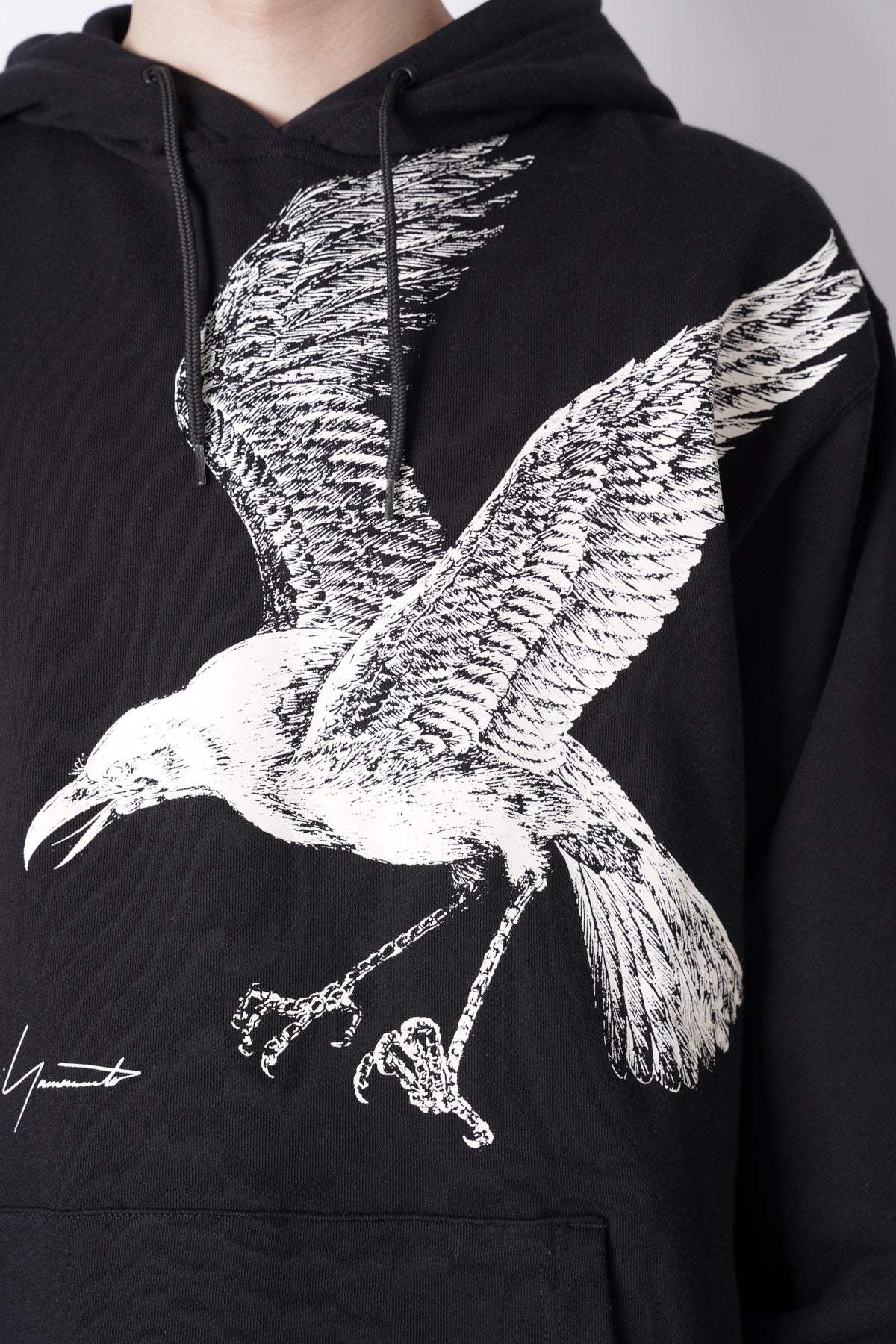 YOHJI YAMAMOTO × NEW ERA / CROW PRINT SWEAT PULLOVER HOODIE